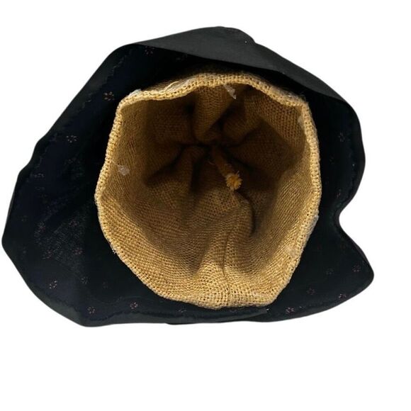 Vtg Handmade Straw Burlap Doll 12" Tan Blue Folk Art Collectible Rustic Decor - Picture 10 of 10